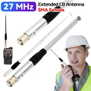 27MHz CB 안테나, 23cm ~ 130cm 텔레스코픽 로드 HT 안테나, 100% 2.15dBi 장거리 워키토키, SMA-암 안테나, 신제품