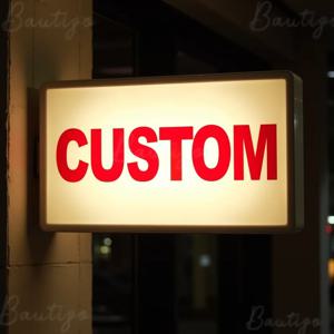 LED 라이트 박스 금속 아크릴 사인 사용자 정의 야외 방수 비즈니스 광고 3D 조명 벽 마운트 디스플레이 간판