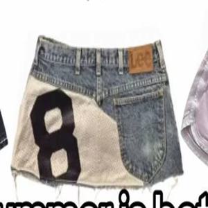 Y2K 레트로 배기 반바지 레트로 여성 스커트 스윗하트 고딕 포켓 자수 데님 반바지 로우 웨이스트 슬림 패션 미니 스커트