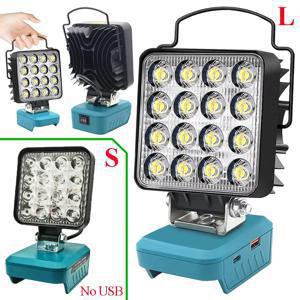 LED 작업 조명 3/4/8인치 마키타 14.4V 18V 리튬 이온 배터리 램프 USB 야외 손전등 랜턴 캠핑 비상등