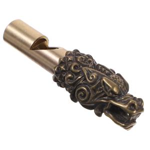 동물 머리 모양 황동 호루라기 휴대용 야외용 심판 교사 비상 캠핑 하이킹 호루라기 열쇠고리 야외 액세서리