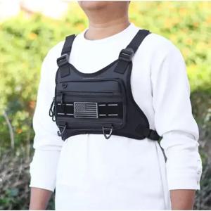 스포츠 가슴 가방 방수 경량 전면 가슴 팩 내장형 전화 홀더가 있는 러닝 조끼 가방 추가 저장 가방 bolsa