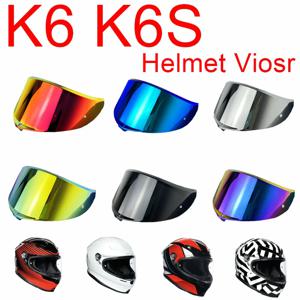 K6S Viseiras Capacete 헬멧 페이스 실드 바이저 AGV K6 용 앞 유리 고 인성 강도 Sunshield 전기 도금 공정