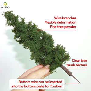 14/21cm 모델 기차 레이아웃 와이어 트리 모델 시뮬레이션 트리 군사 모래 테이블 소재 수제 Diy 풍경 모델 트리