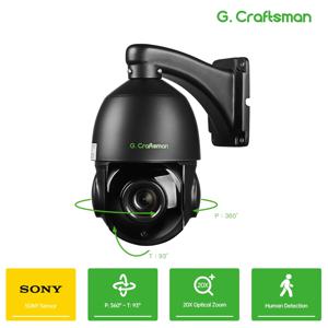 C,XMEYE 6.0MP POE, 20X,IP 카메라 PTZ 돔, SONY335, 인간 감지, 양방향 오디오 광학 줌, IR 60M CCTV 보안 방수