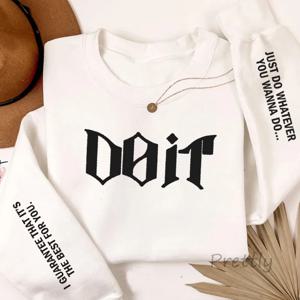 Do It Crewneck 스웨트셔츠 여성 남성 핑크 Kpop 팬 상품 SKZ 스웨트셔츠 풀오버 긴팔 후드티 스트리트웨어 여성 의류