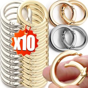 2-10개/묶음 스프링 게이트 O 링 열림 가능 키링 키 가죽 가방 핸드백 벨트 스트랩 펜던트 버클 스냅 클래스프 클립 트리거 훅