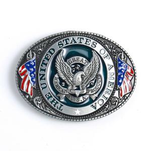 대머리 독수리 미국 제품 미국 국기 별 줄무늬 벨트 버클 장교 보안관 가죽 공예 남성 카우보이 남자 청바지 액세서리