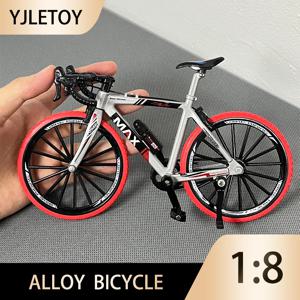 1:8 뉴 핑거 마운틴 합금 자전거 다이캐스트 시뮬레이션 모델 미니어처 레이싱 메탈 미니 바이크 컬렉션 남자아이 장난감