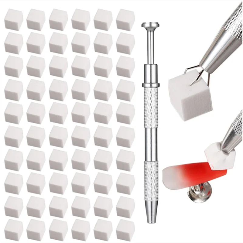 옹 브르 네일 아트 스폰지 용 소프트 네일 스폰지 잡아 펜 손톱 옹 브르 네일 아트 도구 전문 액세서리