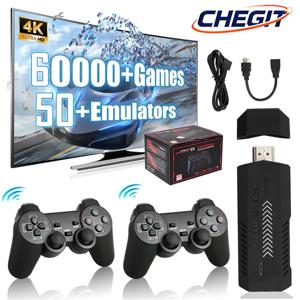 X2 플러스 4K HD 무선 컨트롤러 클래식 비디오 게임 콘솔 256GB 게임 스틱 3/60000+ 게임 50+ 에뮬레이터 PSP/PS1/GBA용