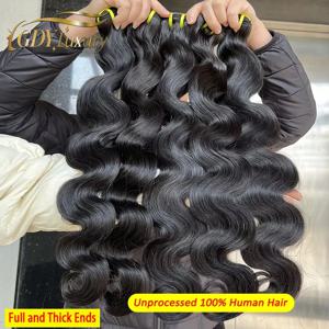 GDYLuxury 100% 처리되지 않은 인간의 머리카락 바디 웨이브 원시 베트남어 헤어 번들 헤어 익스텐션 더블 씨실 헤어 10-30 인치 15A
