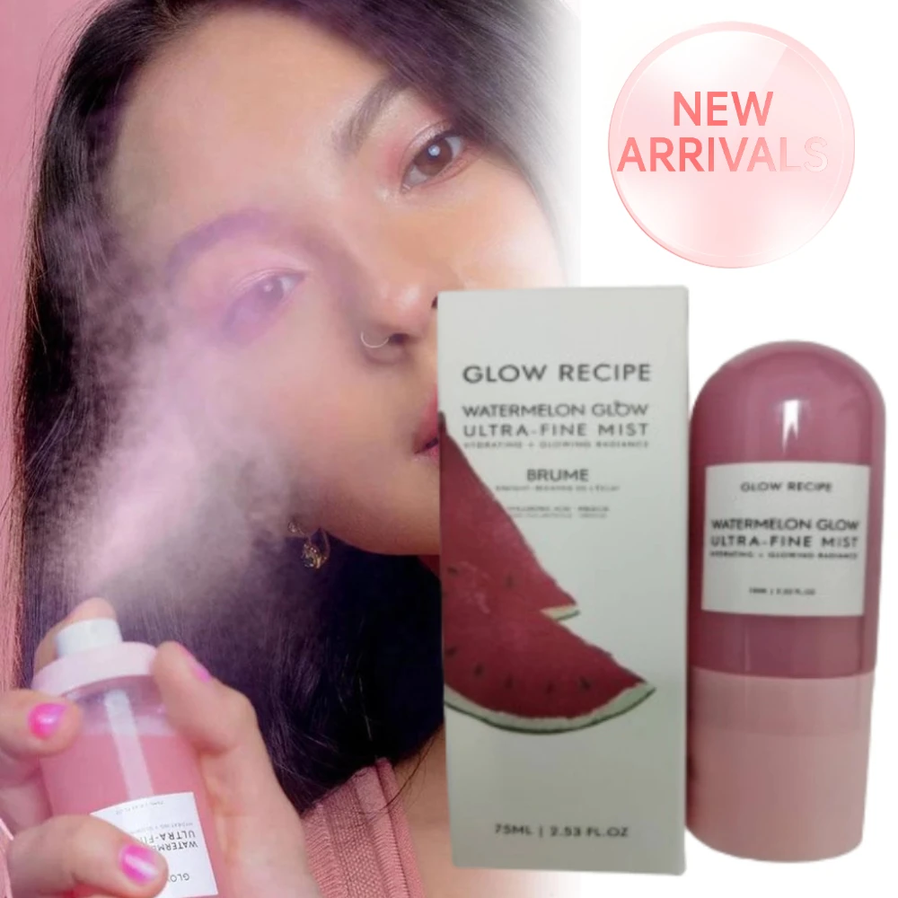 촉촉하고 매끄러운 피부를 위한 글로우 레시피용 수박 모이스춰라이징 미스트 - 히알루론산 함유 수분 공급 스킨 케어 75ML