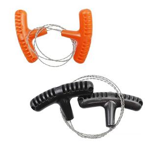 손가락 손잡이가있는 휴대용 스테인레스 스틸 와이어 톱 야외 캠핑 하이킹 포켓 수동 절단 체인 톱 생존 도구