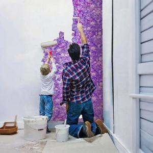 식물 섬유 벽 천 내구성 식물 접착제 분말 벽 진흙 흡수 소음 단열 코팅 벽 커버링 액체 벽지