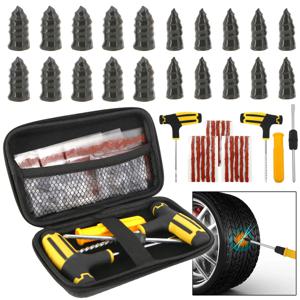 오토바이 진공 타이어 수리용 못 자동차 타이어 수리 도구 키트 EVA 보관 케이스 포함 자동차 고무 튜브리스 타이어 수리 도구 세트