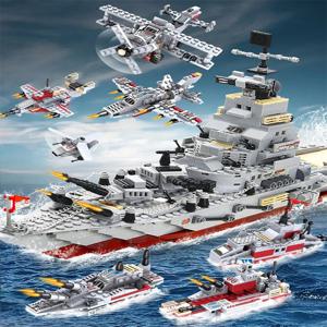 해군 전쟁 전차 선박 육군 보트 비행기 모델 군함 빌딩 블록 소년 벽돌 장난감에 대한 레고 건설 세트와 호환 가능