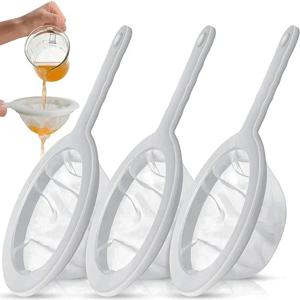 1개 400메쉬 재사용 가능한 나일론 초미세 필터 메쉬 스트레이너 스푼 체 소이 밀크 주스 커피 식품 필터 주방 콜랜더