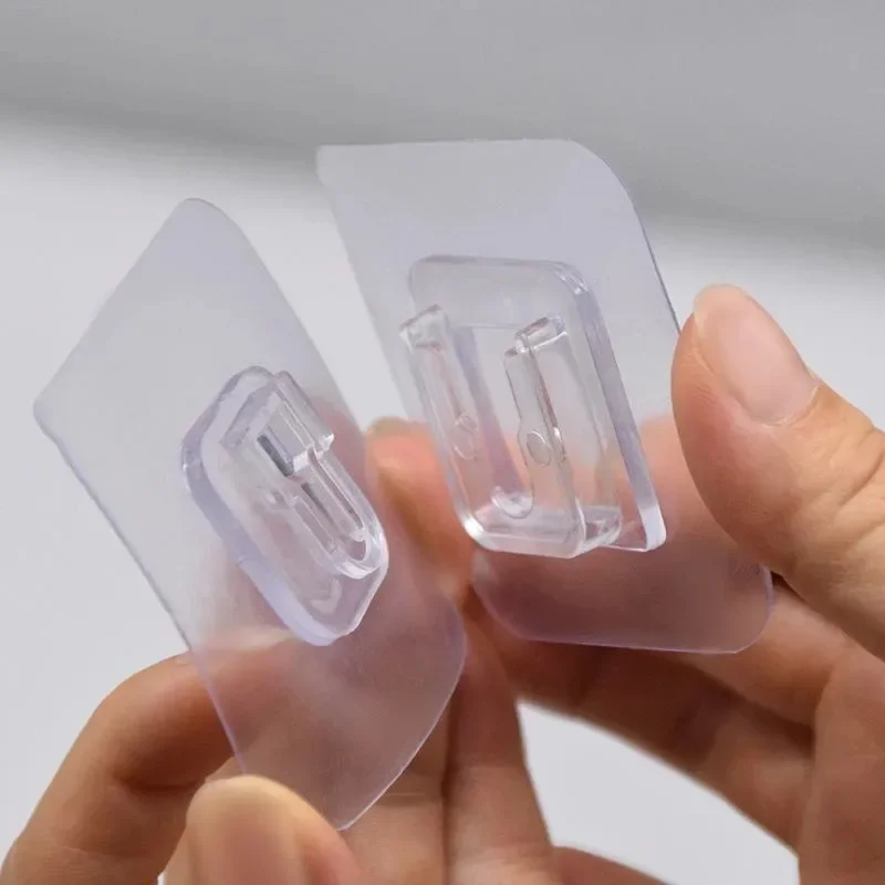 양면 접착 벽 후크 투명 흡입 컵 빨판 후크, 침실 주방 다목적 정리함 홀더, 1-10 쌍