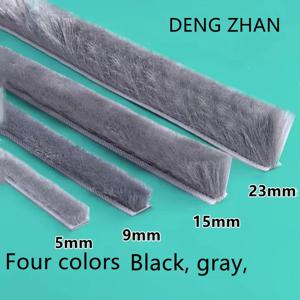 블랙 10M 도어 창문 방풍 방진 방음 실링 스트립 자가 접착 홈 옷장 도어 창문 틈새 채우는 브러시 스트립