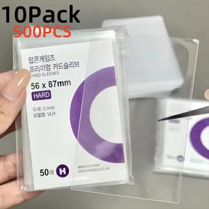 56x87mm 63.5x88mm 카드 슬리브 투명 PP Kpop 카드 홀더 엽서 필름 방수 아이돌 앨범 사진 보호 슬리브