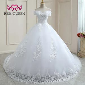 사용자 정의 V 목 아름다운 레이스 아플리케 BOHO 웨딩 드레스 자수 그물 화이트 플러스 사이즈 웨딩 드레스 여성 WX0267