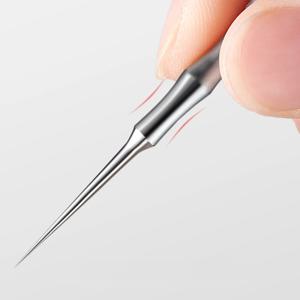 새로운 독일 초극세 세포 여드름 여드름 화이트 헤드 클립 미용실 특별 여드름 지방 입자 제거 바늘 도구