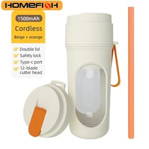 전기 휴대용 믹서기 착즙기 과일 믹서, USB 충전식 스무디 착즙기 컵 압착기, 주스 메이커, 12 개 블레이드, 350ml