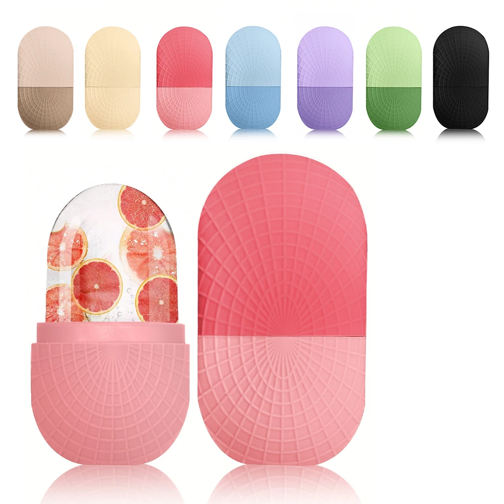 얼굴 및 눈 아이스 롤러, 얼굴 미용 아이스 롤러, 얼굴 아이스 마사지 미용 실리콘, 재사용 가능한 누출 방지 스킨 케어 도구