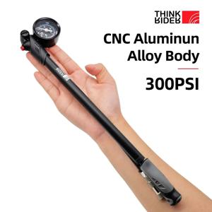 ThinkRider 포크 및 리어 서스펜션 충격 흡수 장치 산악 자전거용 게이지가 있는 휴대용 고압 300psi 자전거 공기 펌프