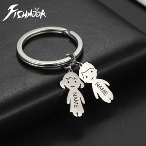 맞춤형 이름 키체인, 남자 여자 키체인, 가족 어머니, 아이 선물, 여자 커플 스테인레스 스틸 쥬얼리