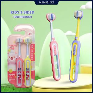 3면 어린이 칫솔 부드러운 강모 치아 미백 청소 브러쉬 3-12 세 어린이를위한 치과 구강 관리