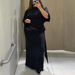 스팽글 패치워크 백리스 드레스 여성 섹시 솔리드 미들 슬리브 허리 조임 슬림 롱 드레스 여성 이브닝 파티 드레스