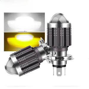 30000LM H4 BA20D H6 LED 오토바이 헤드라이트 전구 이중 어안 렌즈 CSP 모토 LED 오토바이 램프 화이트 앰버 스쿠터 라이트