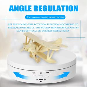 전동 회전 거울 디스플레이 스탠드, 360도 턴테이블, 보석 홀더, USB 전원 공급 장치, 회전 촬영, 3가지 속도