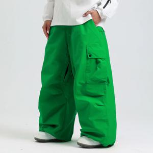 2025 GSOU SNOW 신상 겨울 아웃도어 루즈핏 스키 팬츠 (남녀공용) 방수 및 보온 기능성 전문 스노보드 스키 팬츠