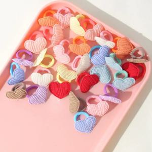 10/30pcs 소녀 스타 나비 어린이 헤어 밴드 무해한 머리 귀여운 수건 로프 포니 테일 랙 어린이 고무 밴드 머리 장식