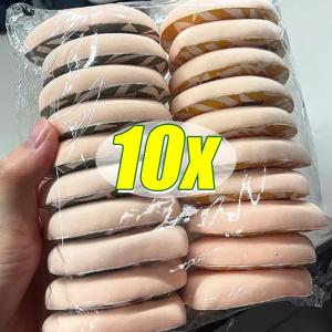 1-10pcs 슈퍼 두꺼운 소프트 메이크업 퍼프 대형 코튼 벨벳 파우더 퍼프 리퀴드 파운데이션 스펀지 화장품 도구 습식 건식 사용 퍼프