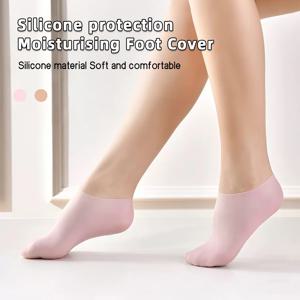 1 팩 실리콘 젤 풋 케어 양말 안티 크랙킹 및 보습 엑스 폴리 에이 팅 통통한 수리 유물로 통증 완화
