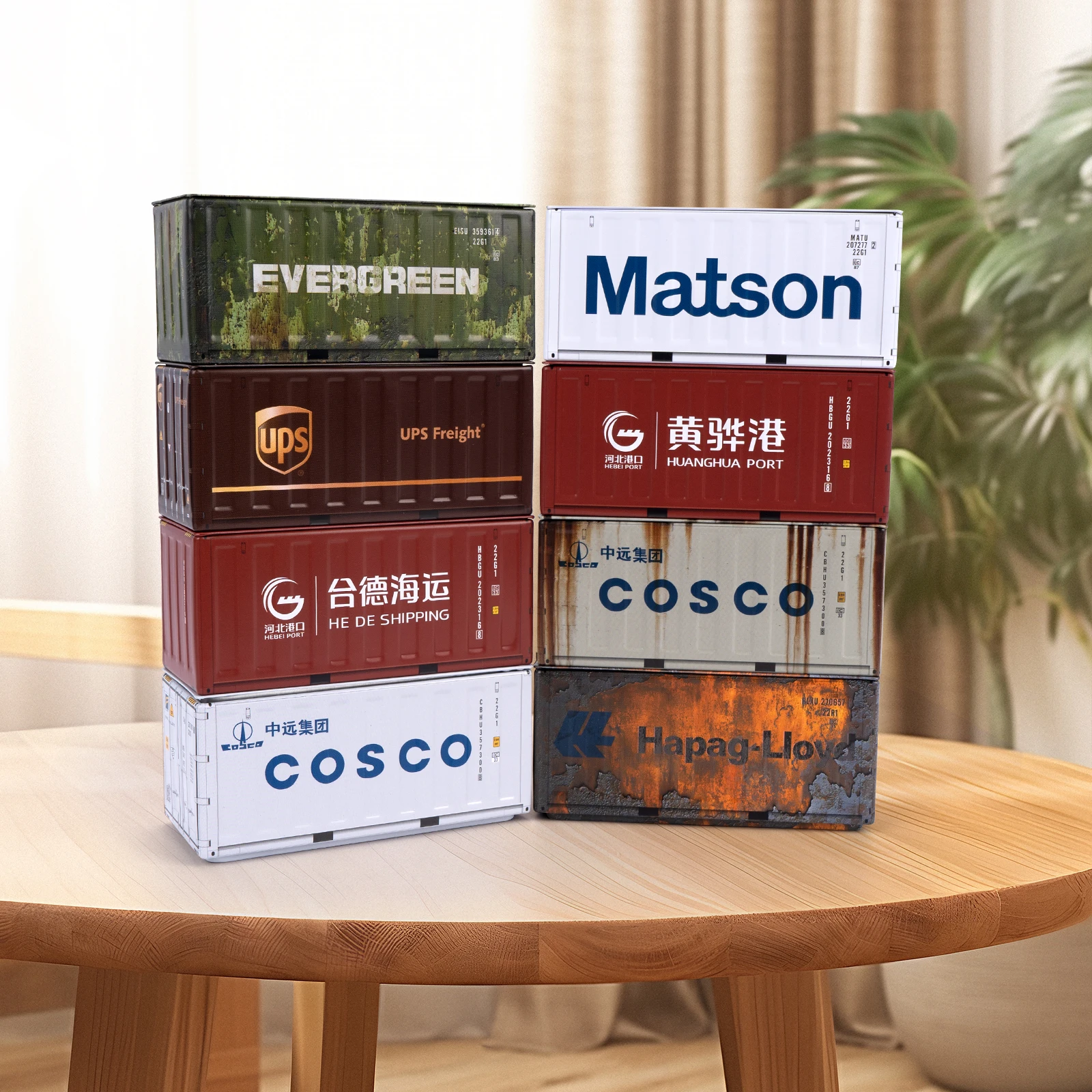 미니 컨테이너 모델 미니어처 철제 보관함 데스크탑 창의적 장식 소품 수집 미니 철제 보관함 어린이 선물