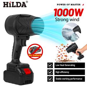 HILDA 1000W 에어 블로워 핸드헬드 뉴 스톰 포스 무선 먼지 제거기 눈 및 잎 청소기 터보 제트 클리너 마키타 배터리용
