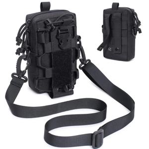 Molle EDC 주머니 물병 캔틴 주전자 캐리어 야외 스포츠 전화 홀더 캠핑 하이킹 주최자 허리 팩 가방