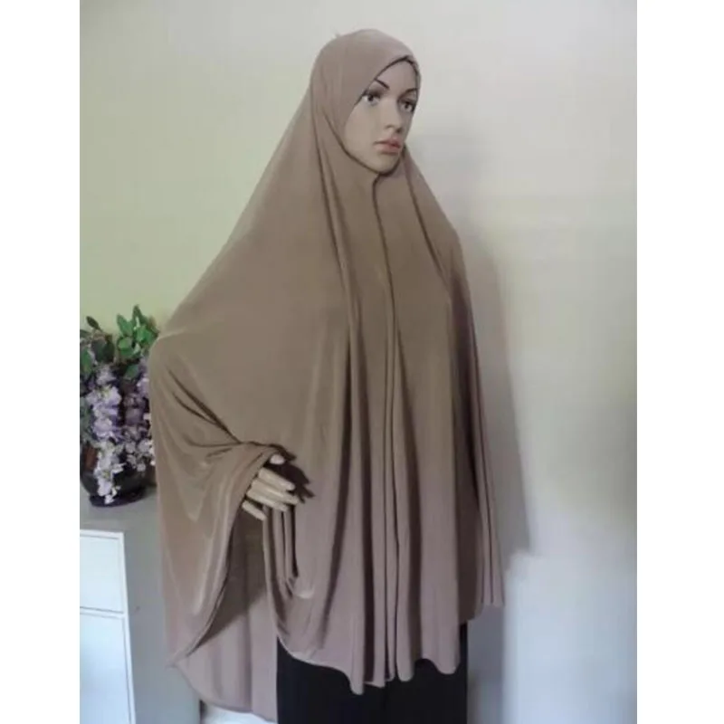 패션 이슬람 Hijab 스카프 특대 120X110CM Khimar 이슬람 Headscarf Hijab Femme Musulman Jersey Turban