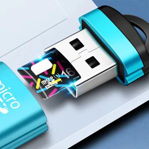 USB 마이크로 SD 카드 리더 체인 TF 카드 작성기 미니 확장 메모리 동글 자동차 스피커 어댑터 컴퓨터 노트북 음악 재생 변환기