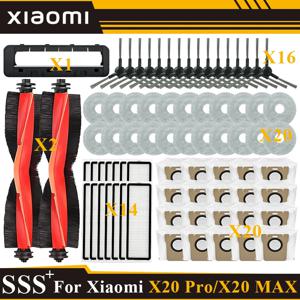 샤오미 로봇 진공청소기용 메인 롤러 사이드 브러시, 헤파 필터, 걸레, 집진 백, X20 Max, X20 Pro, D109GL, D102GL 액세서리