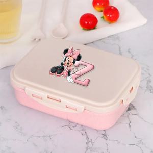 미니 미키 마우스 도시락 만화 애니메이션 A-Z 프린트 도시락 남아 여아 귀여운 도시락 용기 선물
