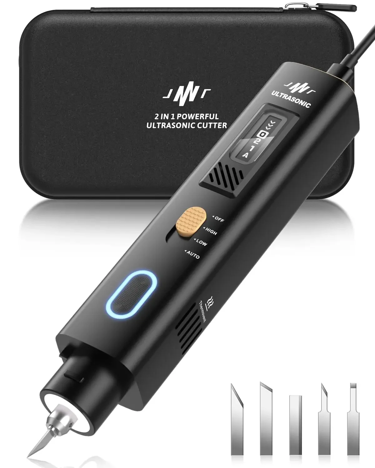 초음파 커터 및 폴리셔 모델 트리밍 나이프 DIY 공예 초음파 플라스틱 커터 남자의 선물 강력한 전력 조각 도구