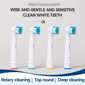 Oral-B 전동 칫솔 Advance Power/Vitality Precision Clean/Pro Health/Triumph/3D Excel용 교체용 브러시 헤드 4/8개