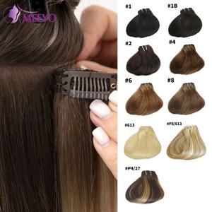 클립인 헤어 익스텐션 하이라이트 컬러 # 4/27 브라질 스트레이트 리얼 인모 헤어 익스텐션 클립 16-26인치 내추럴 컬러