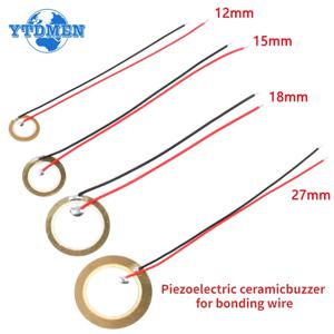 압전 피에조 세라믹 웨이퍼 플레이트 부저, 피에조 요소 직경 12mm, 15mm, 18mm, 20mm, 27mm, 35mm, 50mm 와이어 포함